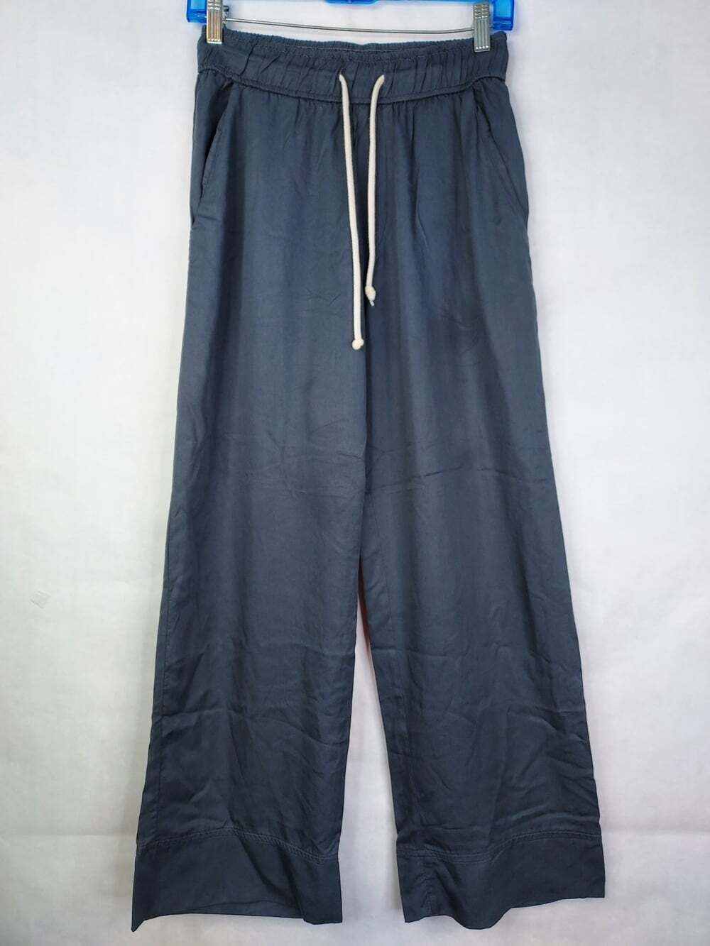 Back Beat Co. Wide Leg Pants Women's XS Pull On Drawstring Grey Peasant Festival